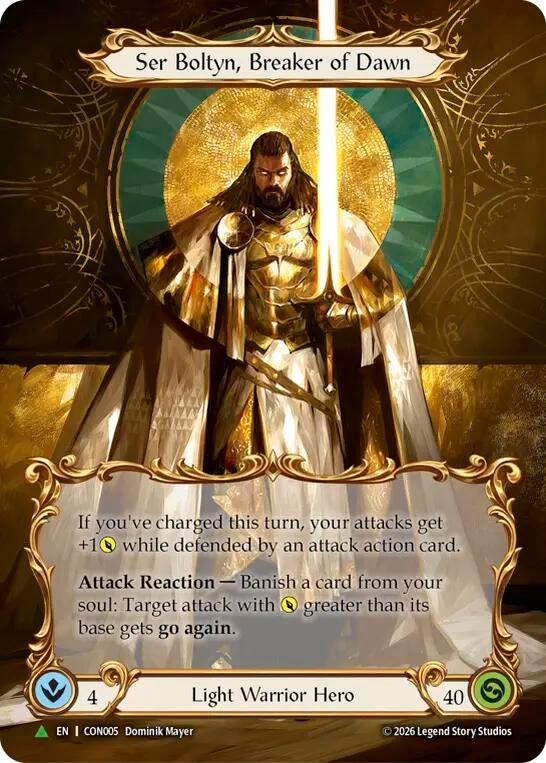 Image for Ser Boltyn, Breaker of Dawn (Marvel) - CON005 (CON005) (Flesh and Blood: Promo Cards) (PR) - Flesh and Blood TCG