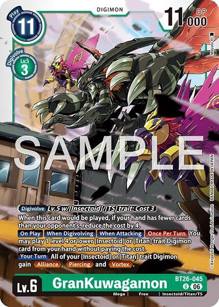 Image for GranKuwagamon (BT26-045 U) (Timeless Bonds) (BT-26) - Digimon Card Game