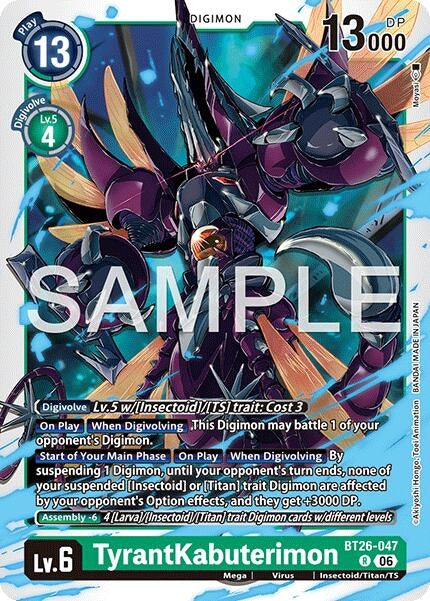Image for TyrantKabuterimon (BT26-047 R) (Timeless Bonds) (BT-26) - Digimon Card Game