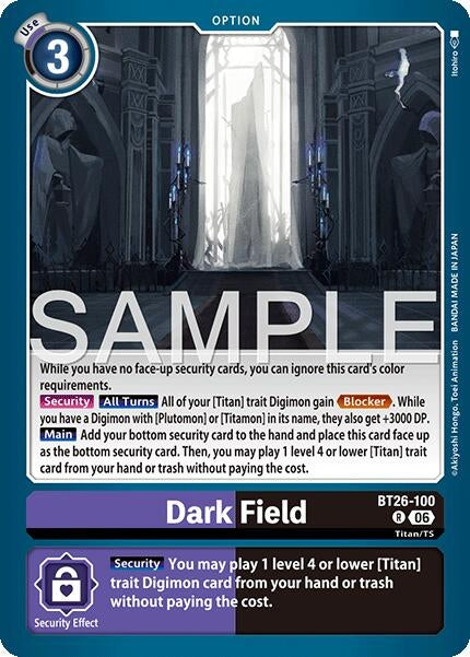 Image for Dark Field (BT26-100 R) (Timeless Bonds) (BT-26) - Digimon Card Game