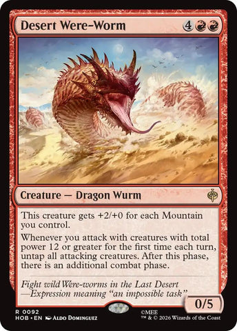 Image for Desert Were-Worm (92) (The Hobbit) (HOB) - Magic: The Gathering