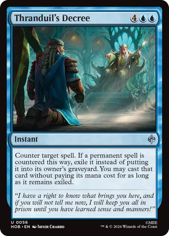 Image for Thranduil's Decree (56) (The Hobbit) (HOB) - Magic: The Gathering