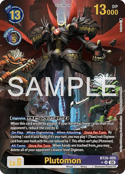 Image for Plutomon (Alternate Art) (BT26-059 UR) (Timeless Bonds) (BT-26) - Digimon Card Game