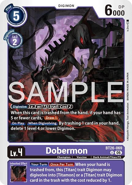 Image for Dobermon (BT26-069 U) (Timeless Bonds) (BT-26) - Digimon Card Game