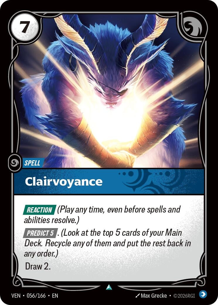 Image for Clairvoyance (056/166) (Vendetta) (VEN) - Riftbound: League of Legends Trading Card Game