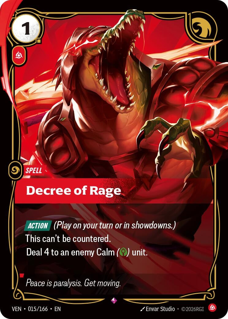 Image for Decree of Rage (015/166) (Vendetta) (VEN) - Riftbound: League of Legends Trading Card Game