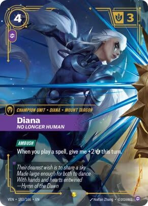 Image for Diana - No Longer Human (Overnumbered) (183/166) (Vendetta) (VEN) - Riftbound: League of Legends Trading Card Game