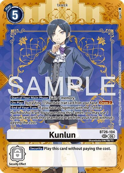 Image for Kunlun (BT26-104 SEC) (Timeless Bonds) (BT-26) - Digimon Card Game