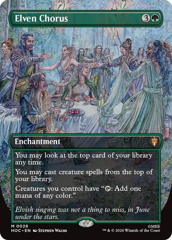 Image for Elven Chorus (Borderless) (26) (The Hobbit: Eternal-Legal) (HOC) - Magic: The Gathering