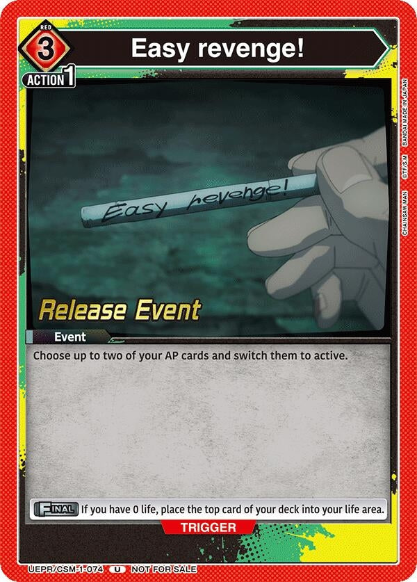 Image for Easy Revenge! (UE22BT/CSM-1-074) (UE22BT: CHAINSAW MAN Release Event Cards) (UE22BT_RE) - Union Arena