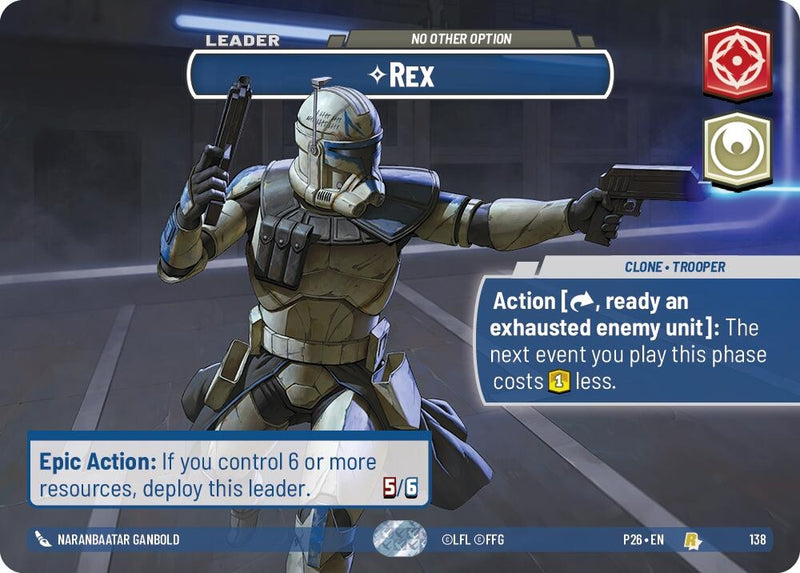 Image for Rex - No Other Option (Prize Wall) (138) (Galactic Championship 2026) (P26) - Star Wars: Unlimited