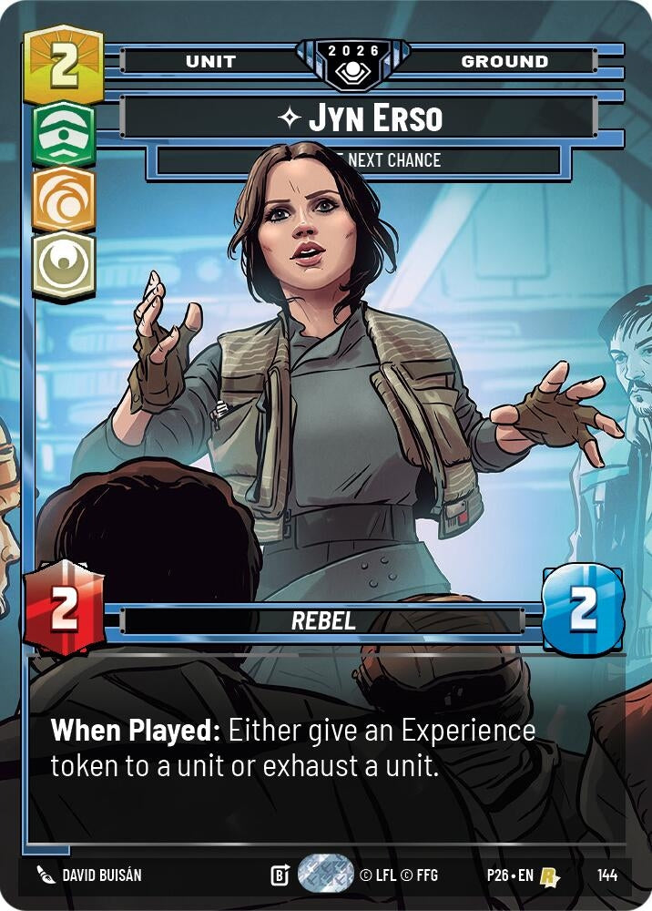 Image for Jyn Erso - Take the Next Chance (Prize Wall) (144) (Galactic Championship 2026) (P26) - Star Wars: Unlimited