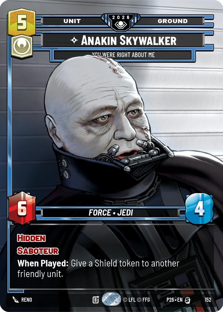 Image for Anakin Skywalker - You Were Right About Me (Prize Wall) (152) (Galactic Championship 2026) (P26) - Star Wars: Unlimited