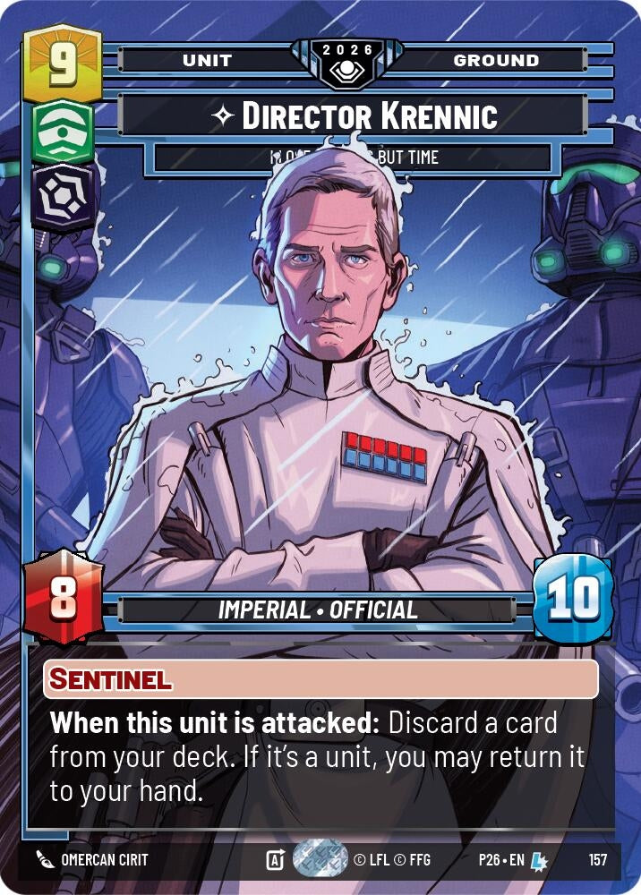 Image for Director Krennic - I Lose Nothing But Time (Prize Wall) (Foil) (157) (Galactic Championship 2026) (P26) - Star Wars: Unlimited