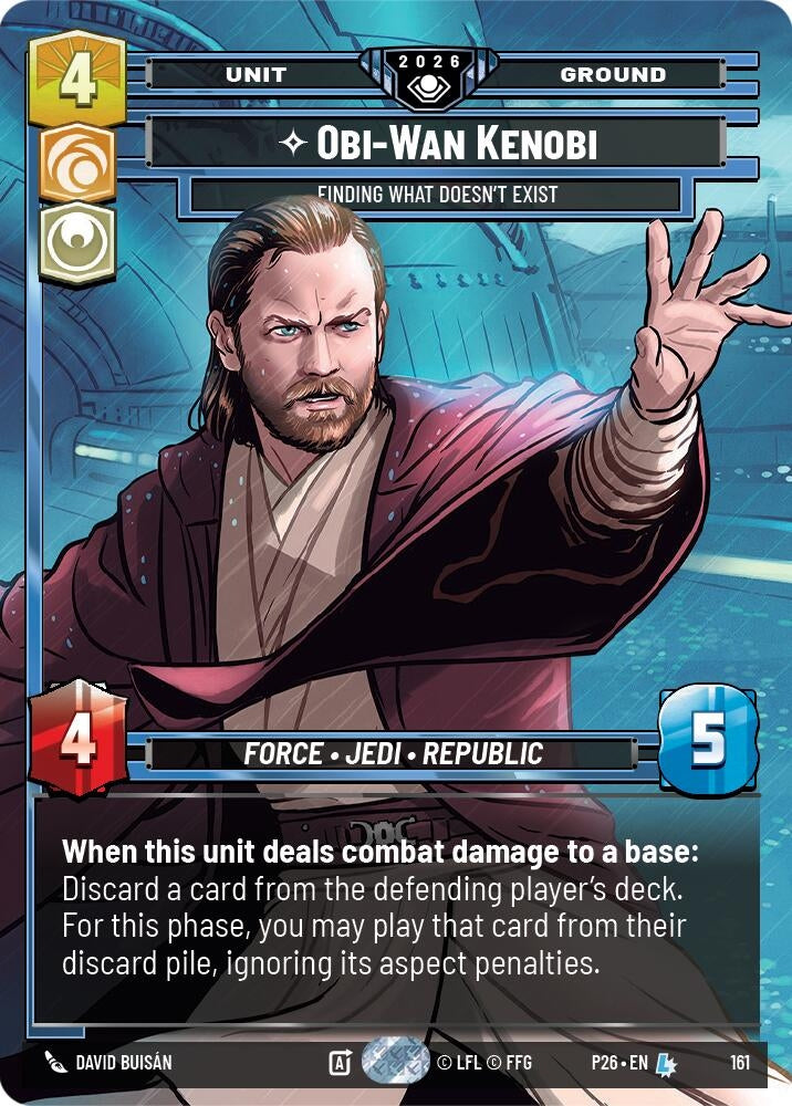 Image for Obi-Wan Kenobi - Finding What Doesn't Exist (Prize Wall) (Foil)xist (161) (Galactic Championship 2026) (P26) - Star Wars: Unlimited