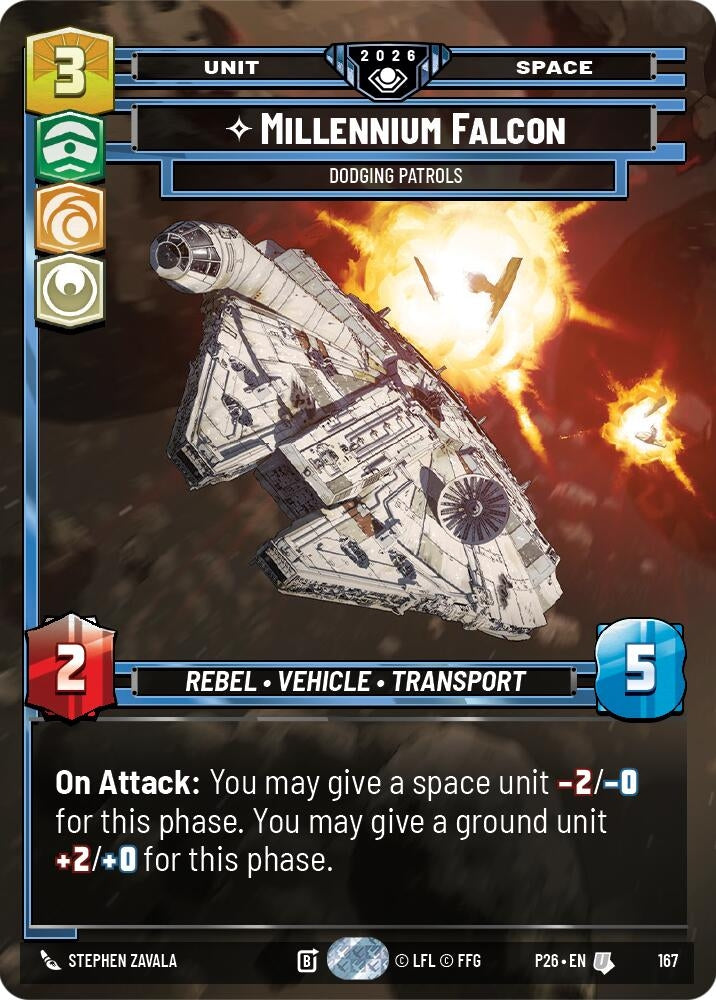 Image for Millennium Falcon - Dodging Patrols (167) (Galactic Championship 2026) (P26) - Star Wars: Unlimited