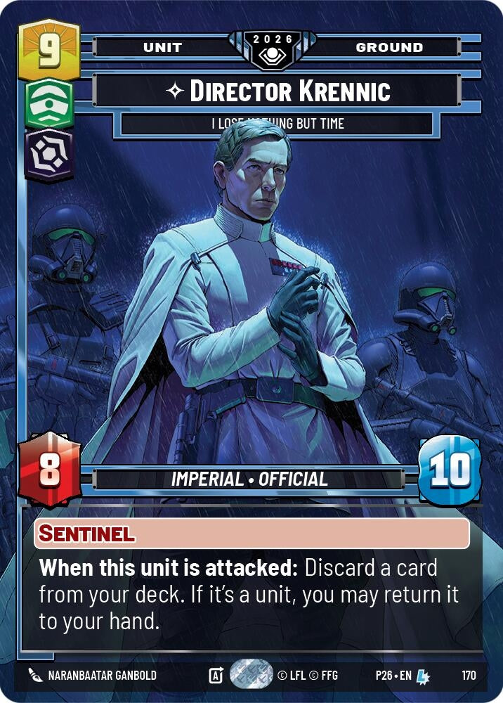 Image for Director Krennic - I Lose Nothing But Time (170) (Galactic Championship 2026) (P26) - Star Wars: Unlimited