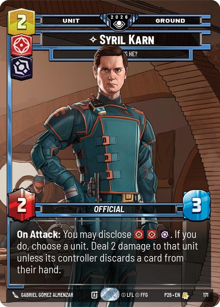 Image for Syril Karn - Where Is He? (171) (Galactic Championship 2026) (P26) - Star Wars: Unlimited