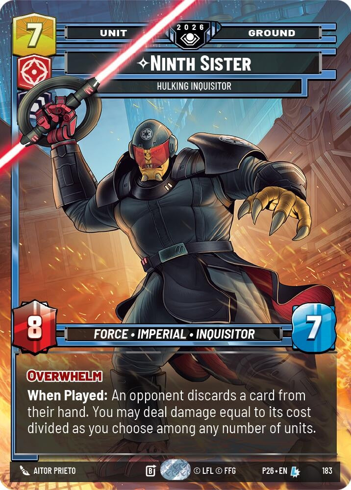 Image for Ninth Sister - Hulking Inquisitor (183) (Galactic Championship 2026) (P26) - Star Wars: Unlimited