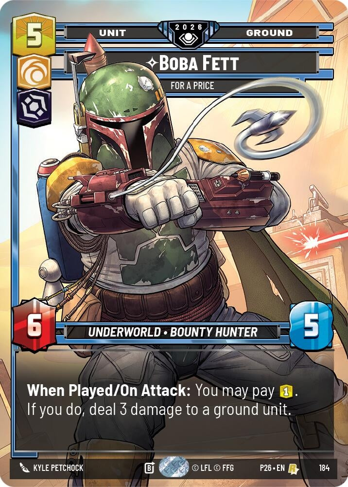 Image for Boba Fett - For a Price (184) (Galactic Championship 2026) (P26) - Star Wars: Unlimited