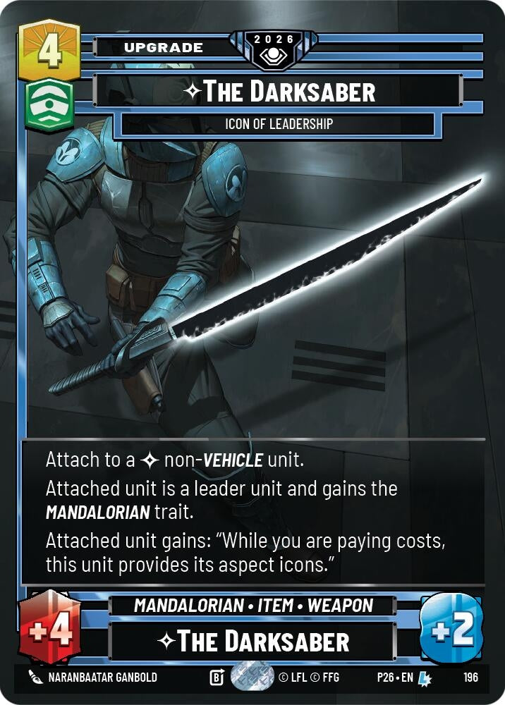 Image for The Darksaber - Icon of Leadership (196) (Galactic Championship 2026) (P26) - Star Wars: Unlimited