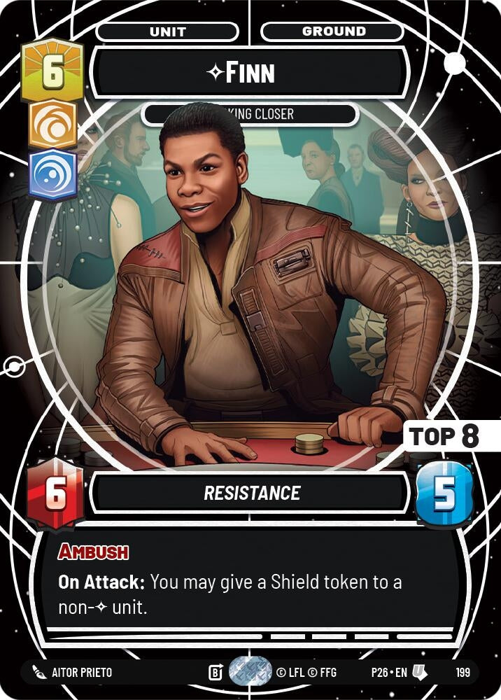 Image for Finn - Looking Closer (Top 8) (199) (Galactic Championship 2026) (P26) - Star Wars: Unlimited