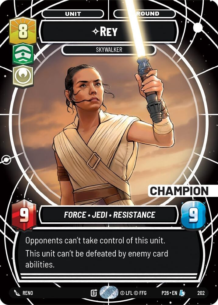 Image for Rey - Skywalker (Champion) (202) (Galactic Championship 2026) (P26) - Star Wars: Unlimited