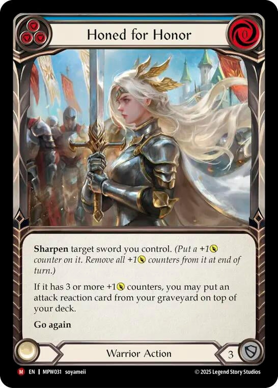 Image for Honed for Honor (MPW031) (Mastery Pack Warrior) (MPW) - Flesh and Blood TCG