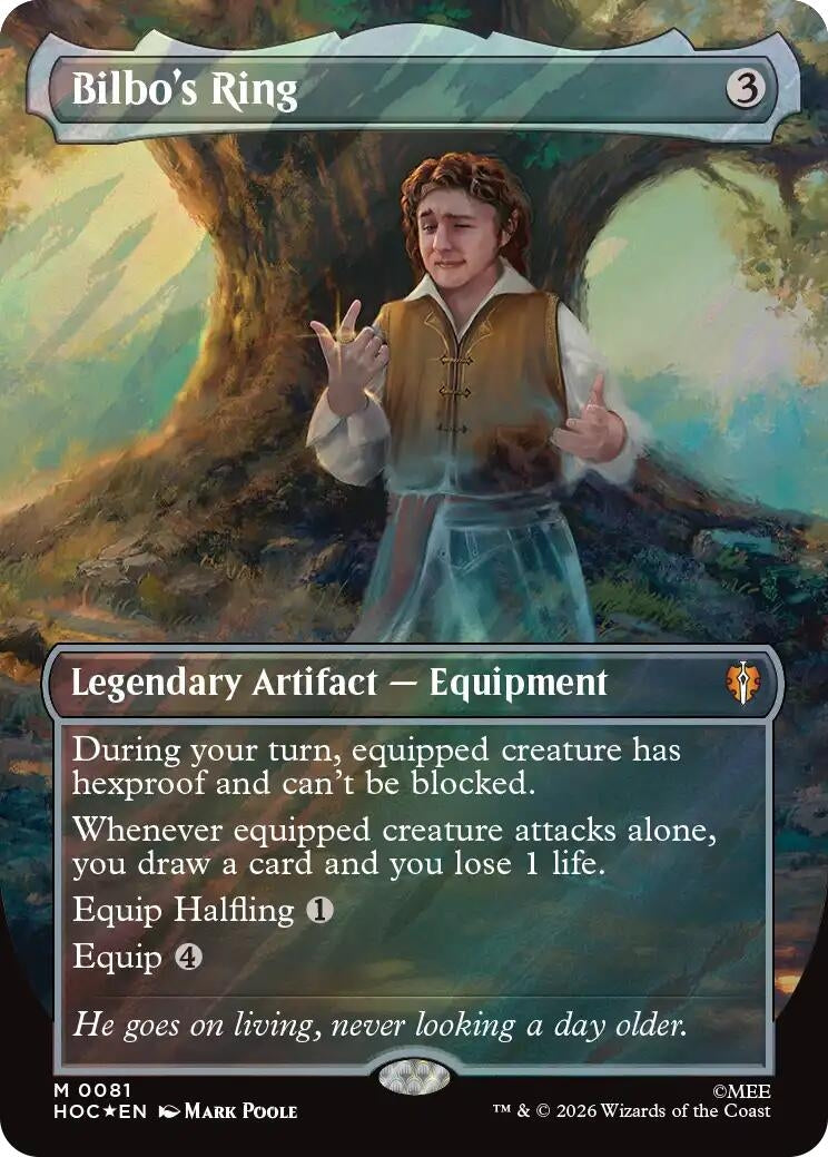 Image for Bilbo's Ring (Borderless) (Surge Foil) (41) (The Hobbit: Eternal-Legal) (HOC) - Magic: The Gathering