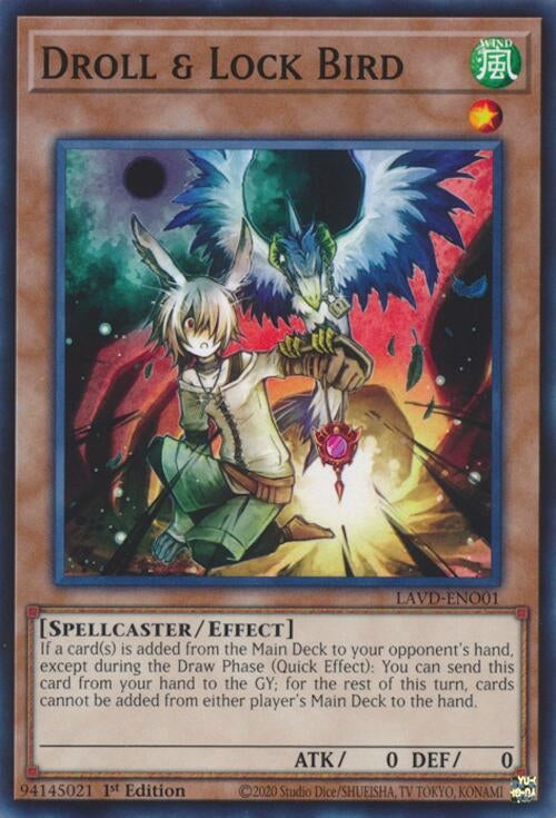Image for Droll & Lock Bird (LAVD-ENO01) (LAVD-ENO01) (Legendary Arc-V Decks) (LAVD) - YuGiOh