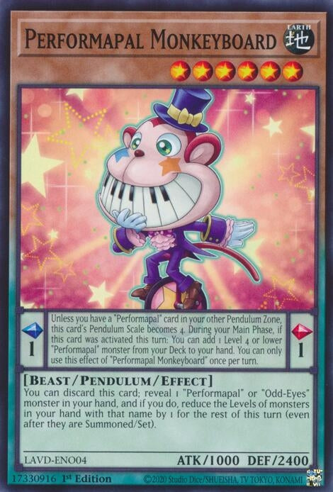 Image for Performapal Monkeyboard (LAVD-ENO04) (Legendary Arc-V Decks) (LAVD) - YuGiOh