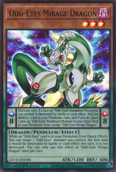 Image for Odd-Eyes Mirage Dragon (LAVD-ENO06) (Legendary Arc-V Decks) (LAVD) - YuGiOh