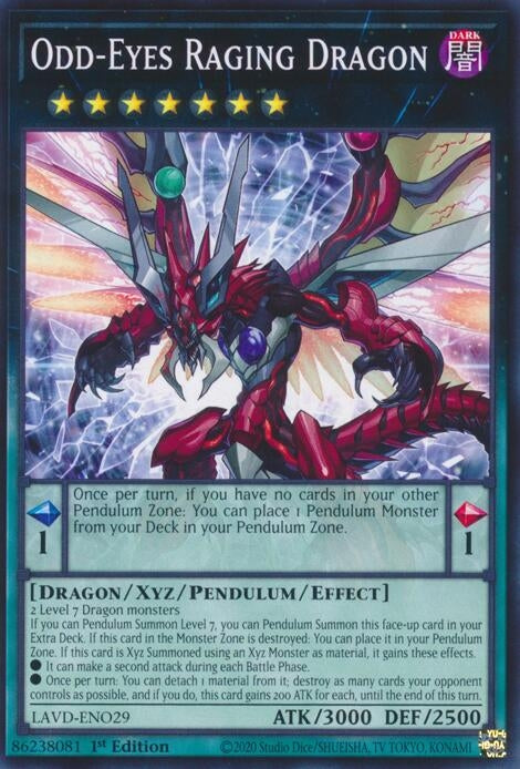 Image for Odd-Eyes Raging Dragon (LAVD-ENO29) (Legendary Arc-V Decks) (LAVD) - YuGiOh