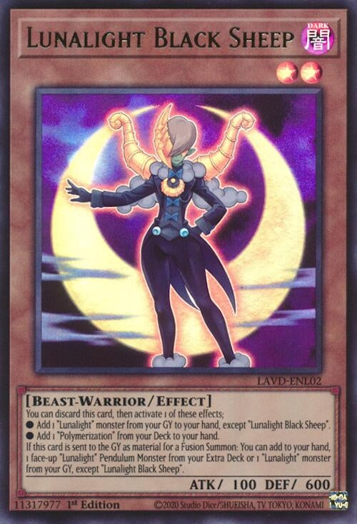 Image for Lunalight Black Sheep (UR) (LAVD-ENL02) (Legendary Arc-V Decks) (LAVD) - YuGiOh