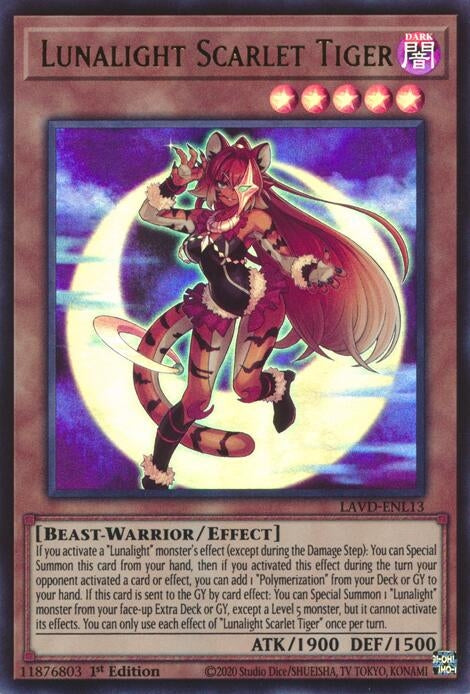 Image for Lunalight Scarlet Tiger (LAVD-ENL13) (Legendary Arc-V Decks) (LAVD) - YuGiOh