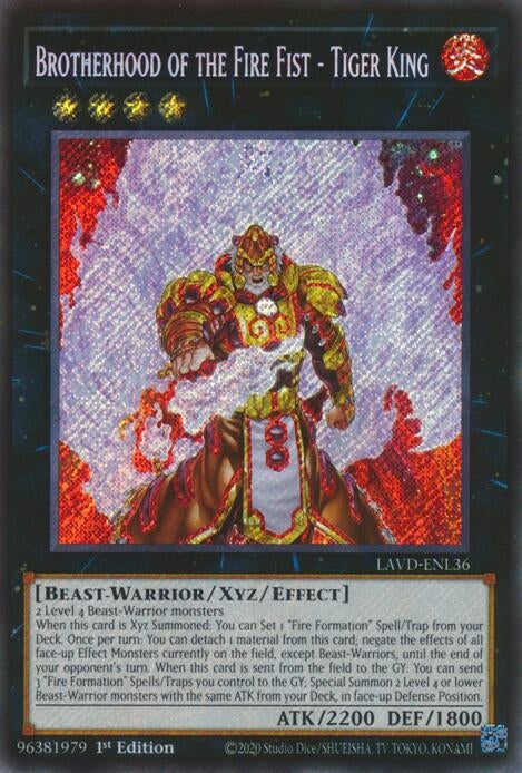 Image for Brotherhood of the Fire Fist - Tiger King (LAVD-ENL36) (Legendary Arc-V Decks) (LAVD) - YuGiOh