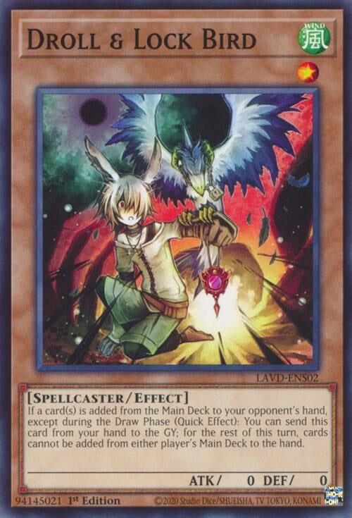 Image for Droll & Lock Bird (LAVD-ENS02) (LAVD-ENS02) (Legendary Arc-V Decks) (LAVD) - YuGiOh