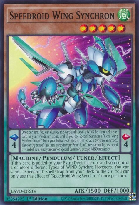 Image for Speedroid Wing Synchron (LAVD-ENS14) (Legendary Arc-V Decks) (LAVD) - YuGiOh