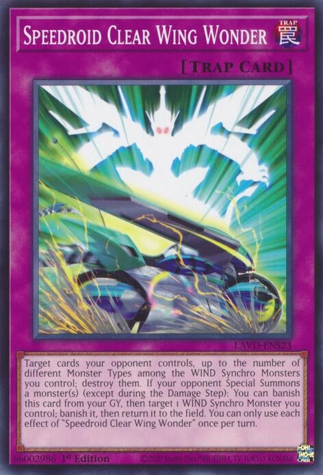 Image for Speedroid Clear Wing Wonder (LAVD-ENS23) (Legendary Arc-V Decks) (LAVD) - YuGiOh
