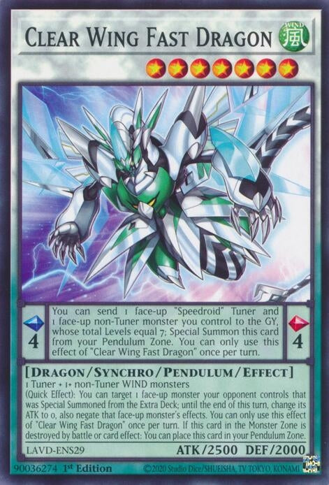 Image for Clear Wing Fast Dragon (LAVD-ENS29) (Legendary Arc-V Decks) (LAVD) - YuGiOh