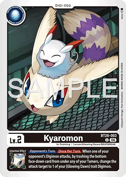 Image for Kyaromon (BT26-003 C) (Timeless Bonds) (BT-26) - Digimon Card Game