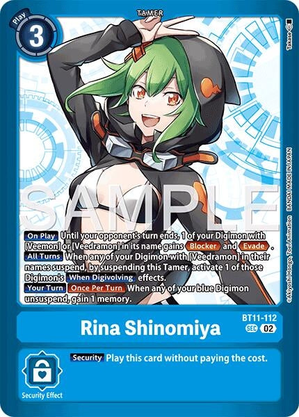Image for Rina Shinomiya (BT11-112 SEC) (Limited Card Pack -Final Crest-) (LM-08) - Digimon Card Game