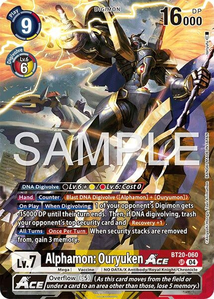 Image for Alphamon: Ouryuken ACE (BT20-060 SR) (Limited Card Pack -Final Crest-) (LM-08) - Digimon Card Game