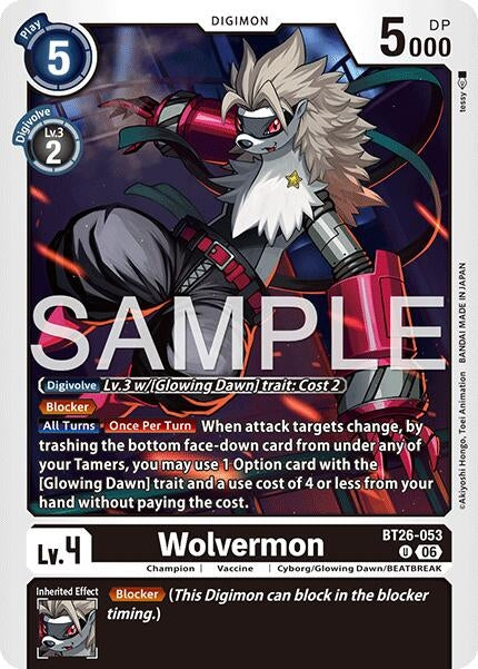 Image for Wolvermon (BT26-053 U) (Timeless Bonds) (BT-26) - Digimon Card Game