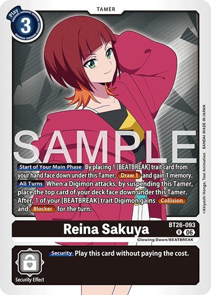 Image for Reina Sakuya (BT26-093 R) (Timeless Bonds) (BT-26) - Digimon Card Game