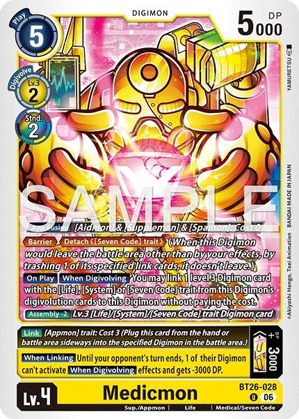 Image for Medicmon (BT26-028 U) (Timeless Bonds) (BT-26) - Digimon Card Game