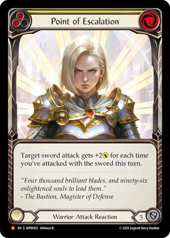 Image for Point of Escalation (MPW025) (Mastery Pack Warrior) (MPW) - Flesh and Blood TCG