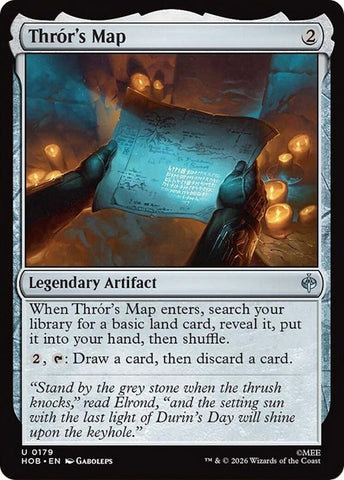 Image for Thror's Map (179) (The Hobbit) (HOB) - Magic: The Gathering