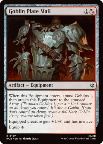 Image for Goblin Plate Mail (157) (The Hobbit) (HOB) - Magic: The Gathering