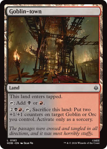 Image for Goblin-town (183) (The Hobbit) (HOB) - Magic: The Gathering